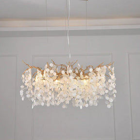 Hedda Linear Crystal Branch Chandelier For Kitchen Table