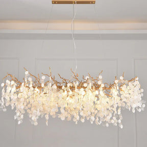 Hedda Linear Crystal Branch Chandelier For Kitchen Table