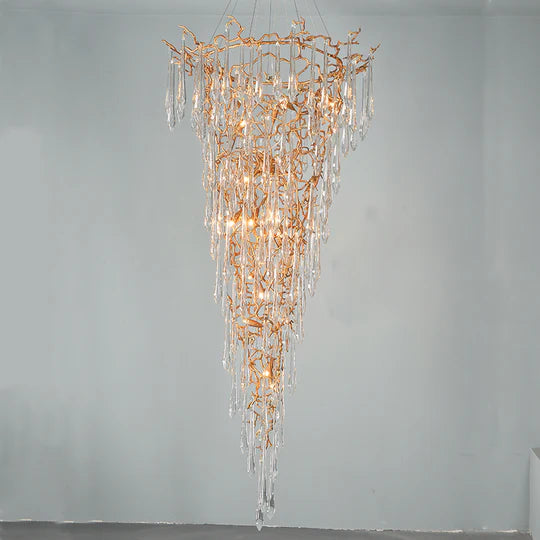 Quinn Branch Crystal Chandelier H 94.49", Modern Lighting