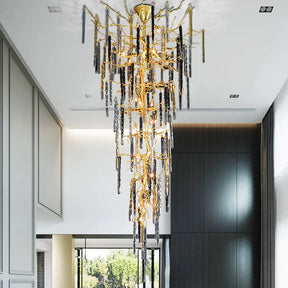 Wren Colorful Crystal Staircase Chandelier, Long Branch Chandelier