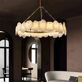 Judy Marble Modern Round Chandelier for Living Room