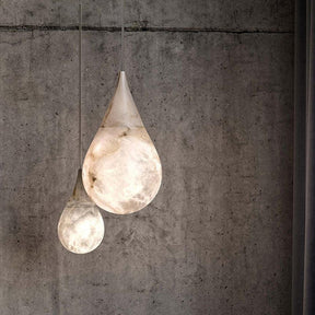 Lara Alabaster Raindrop Pendant Lighting , Dining Table Pendant