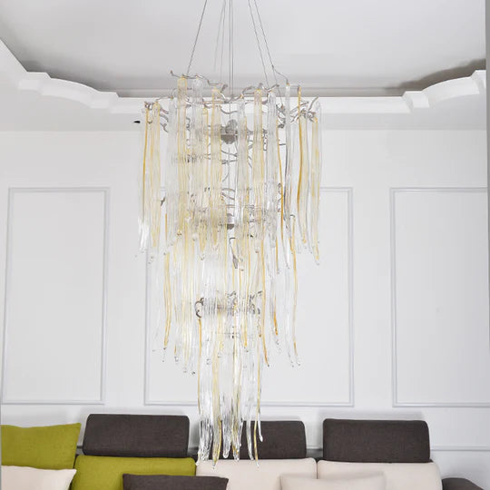 Kayla Branch Glass Chandelier, Home Decoration Lamp