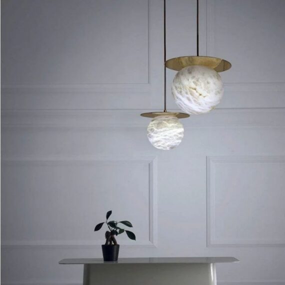 Kitty Modern Alabaster Pendant, Luxury Alabaster Pendant Lamp